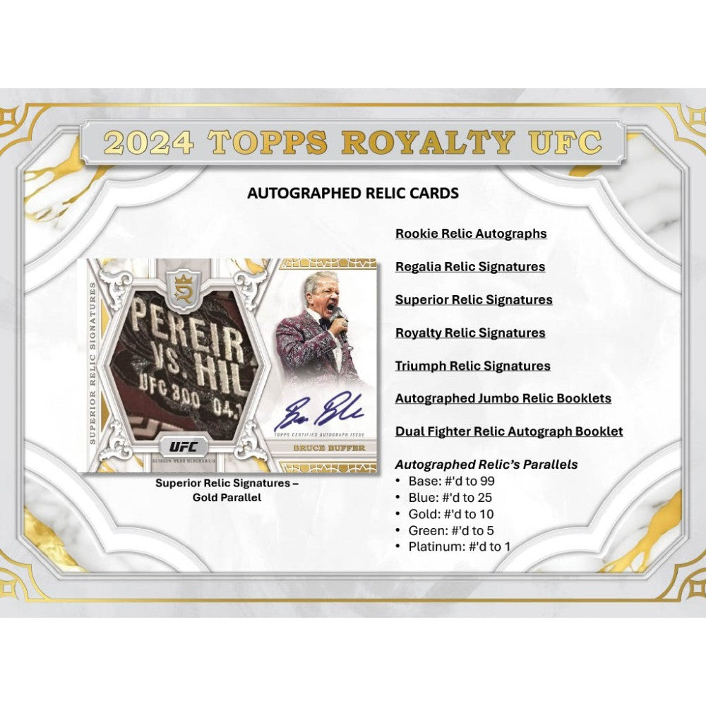 2024 Topps Royalty UFC Hobby Box