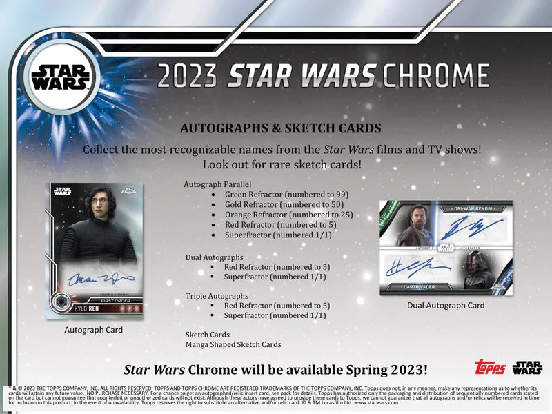 Topps Star Wars Chrome 2023 Hobby Box - Shaks collectibles 
