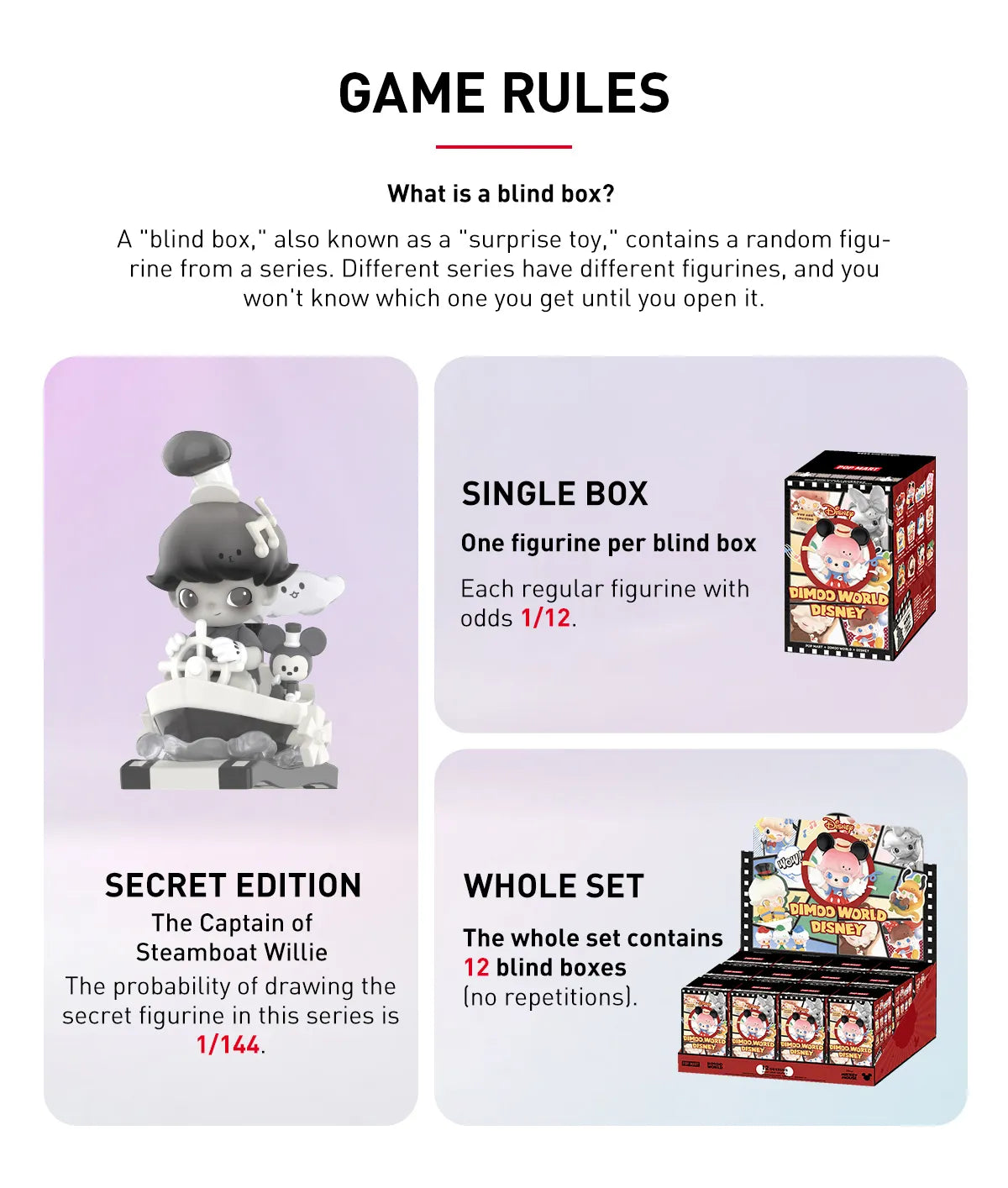 Pop Mart- DIMOO WORLD × DISNEY Series Figures