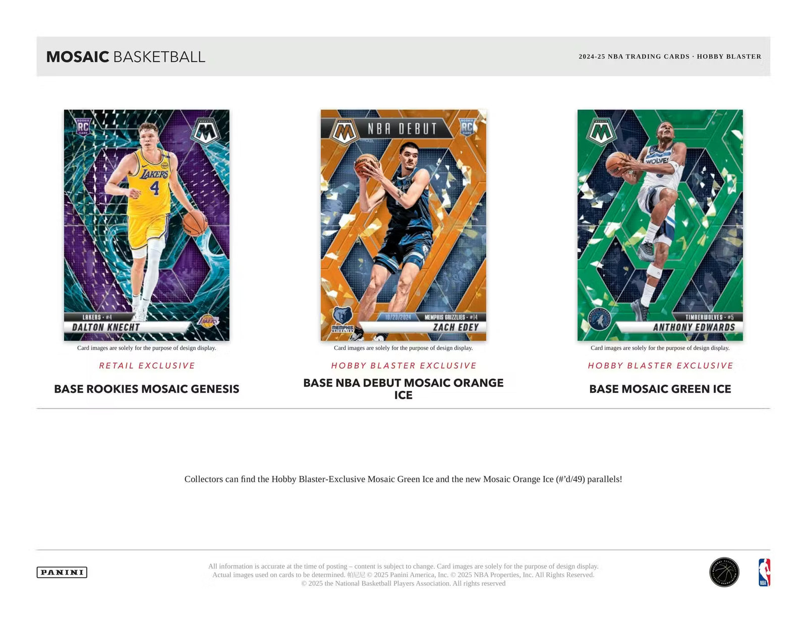 2024/25 Panini Mosaic Basketball Hobby Blaster