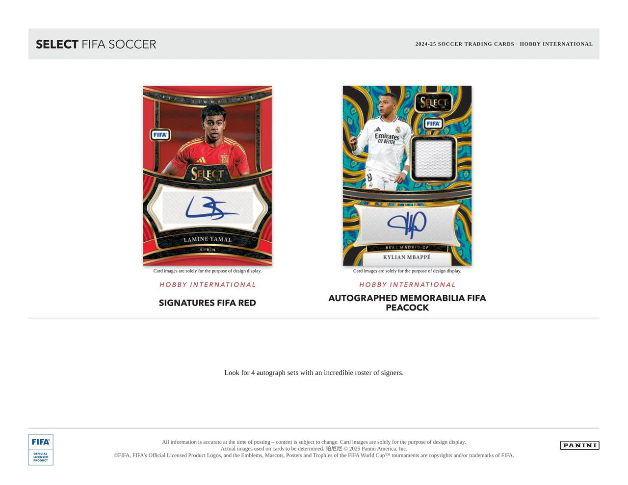 2024/25 Panini Select FIFA Soccer Hobby International