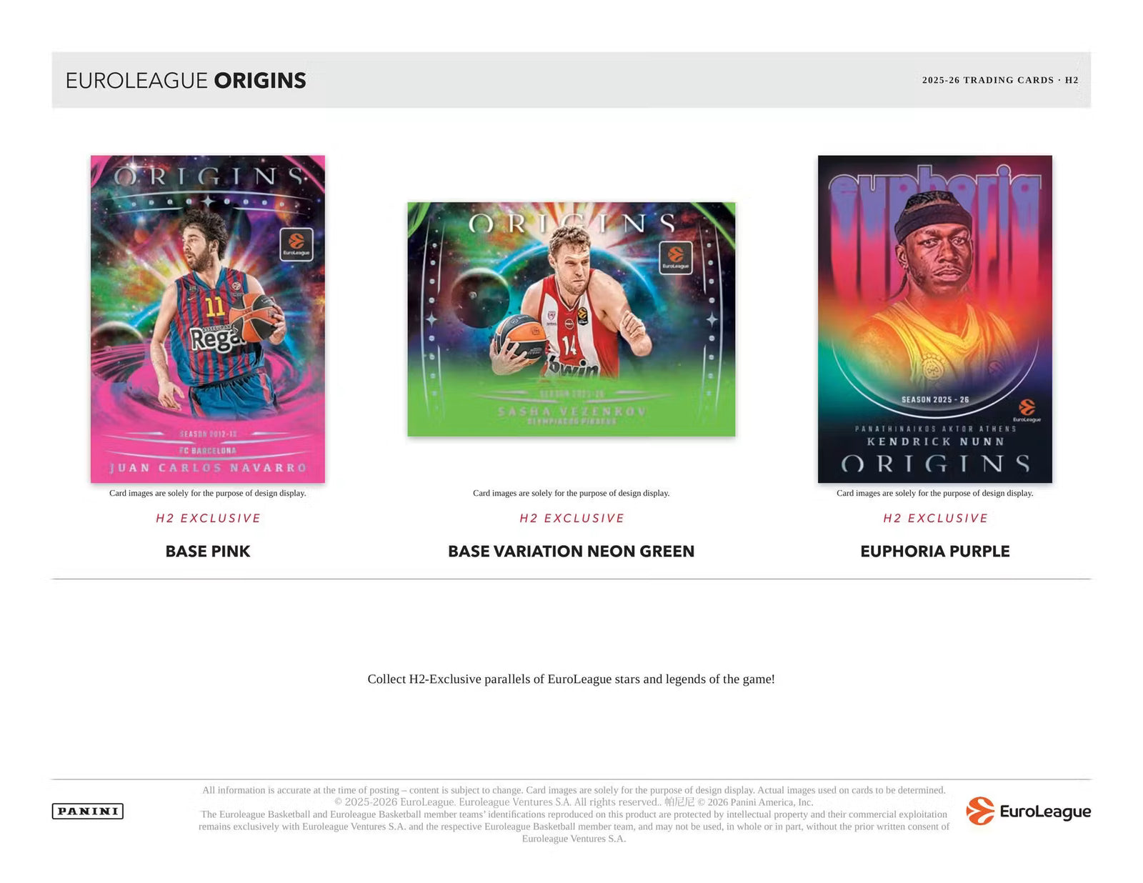 2025/26 Panini Origins EuroLeague Basketball H2 Box
