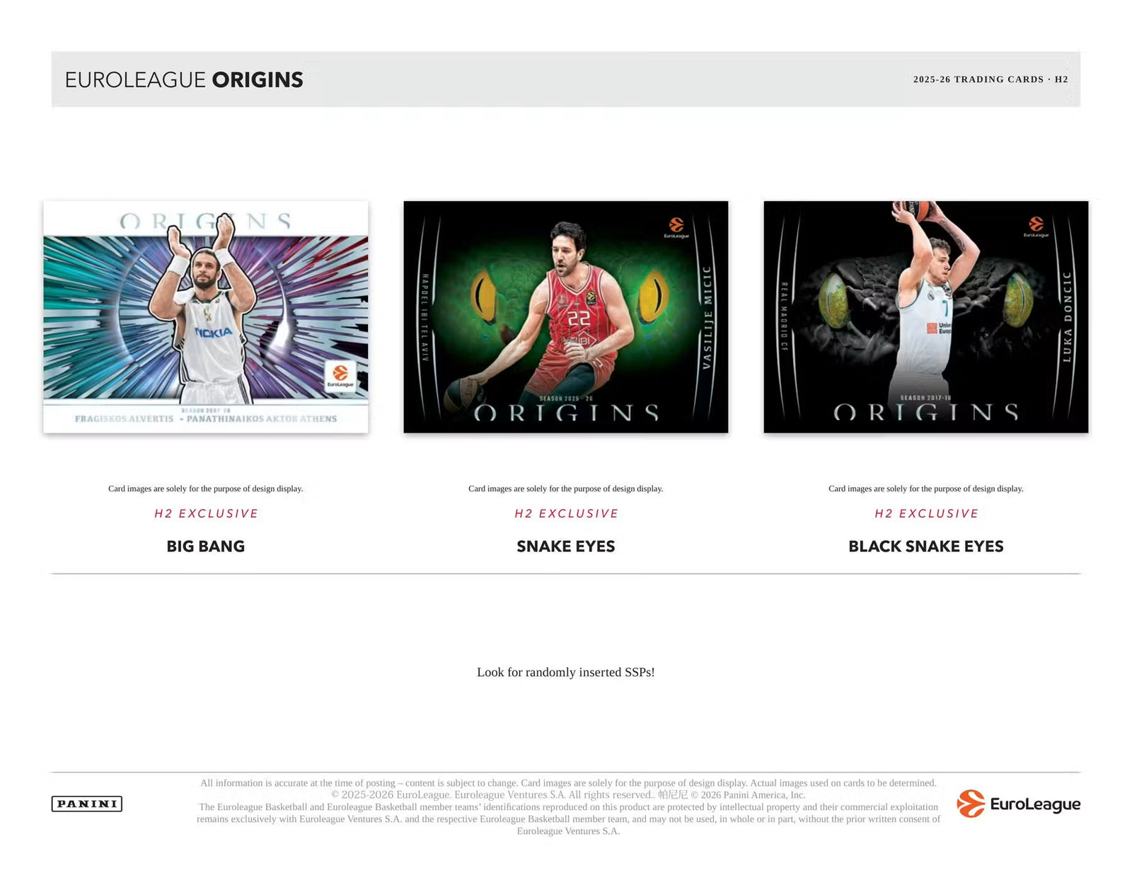 2025/26 Panini Origins EuroLeague Basketball H2 Box