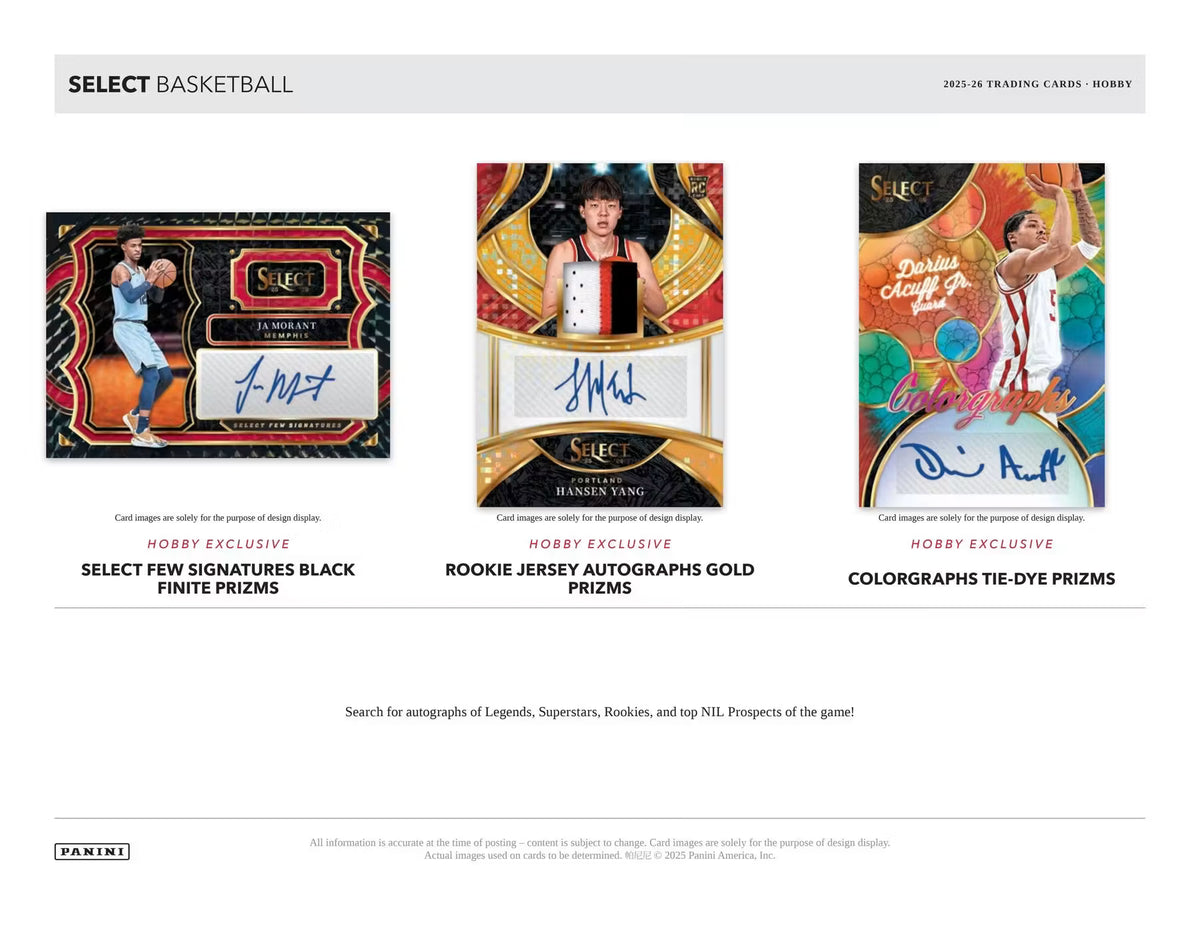 2025-26 Panini Select Basketball – Hobby Box