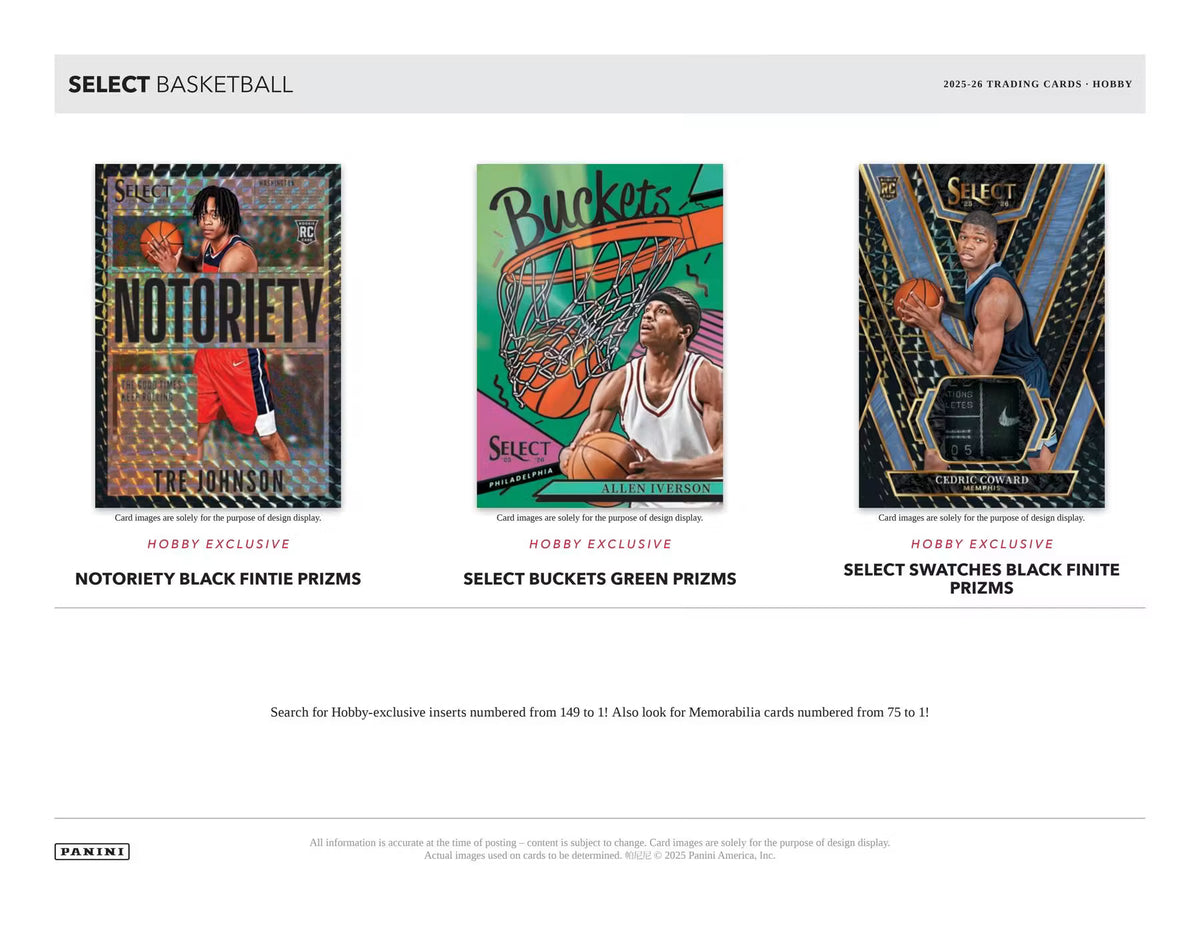 2025-26 Panini Select Basketball – Hobby Box