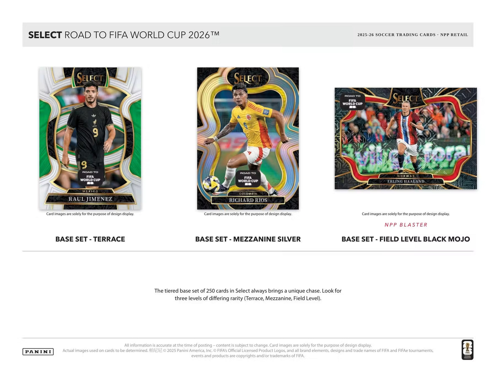 2025/26 Panini Select Road to FIFA World Cup Soccer Blaster Box