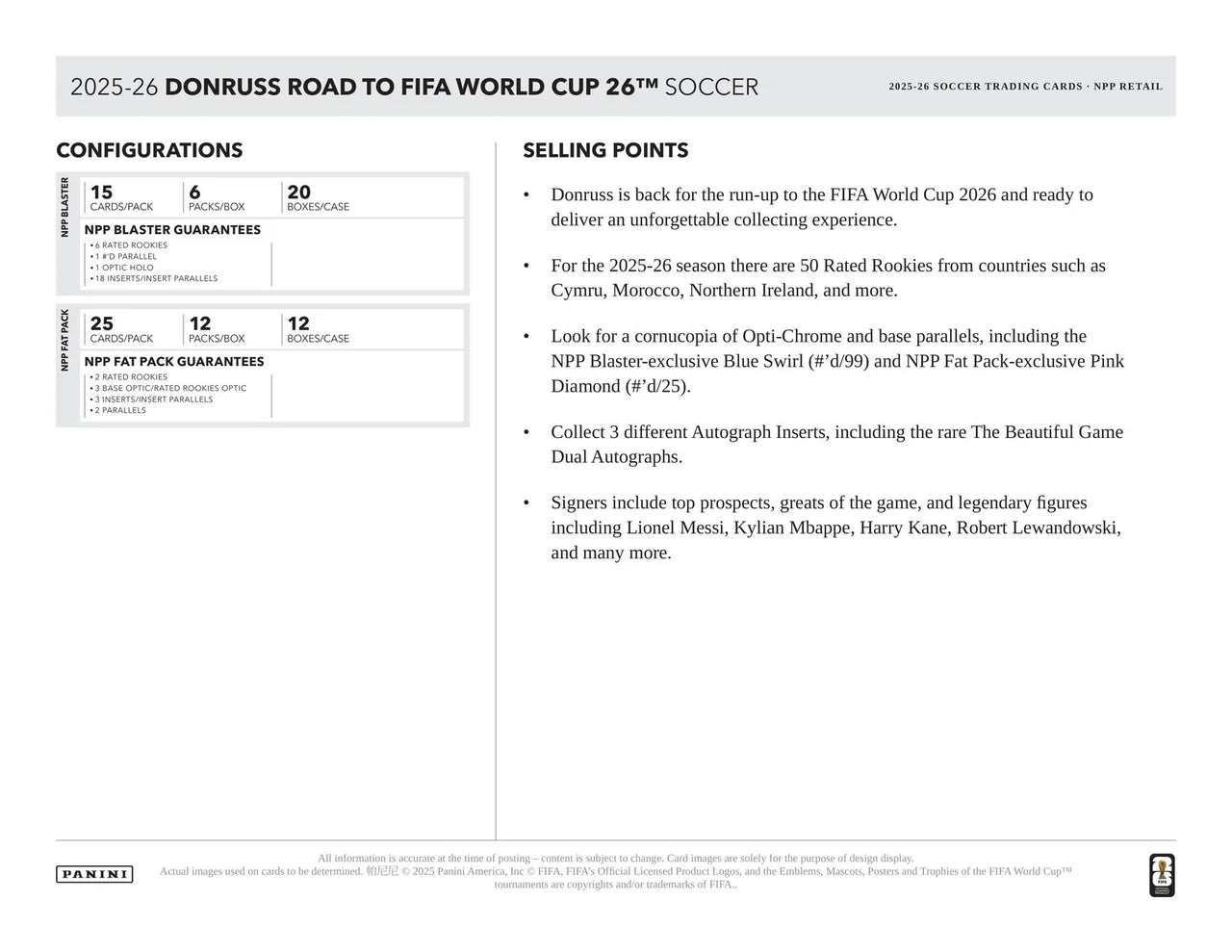 2025/26 Panini Donruss Road to FIFA World Cup Soccer Blaster