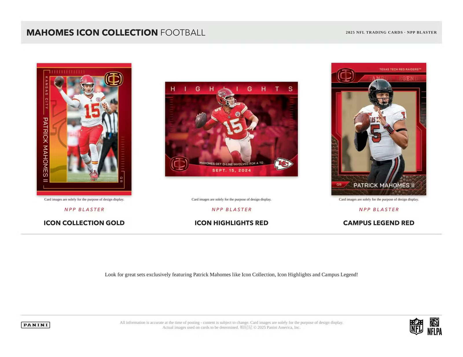 2025 Panini Authentically Mahomes Icon Collection Football Blaster Box