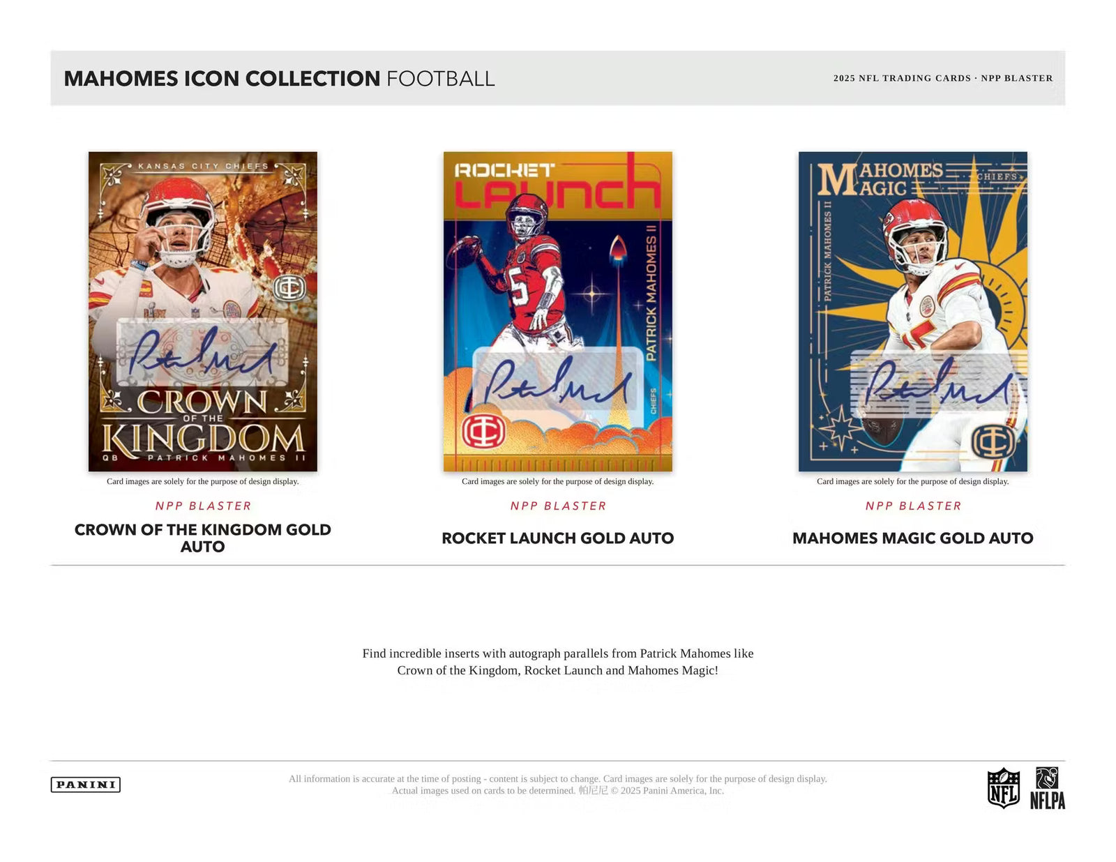 2025 Panini Authentically Mahomes Icon Collection Football Blaster Box