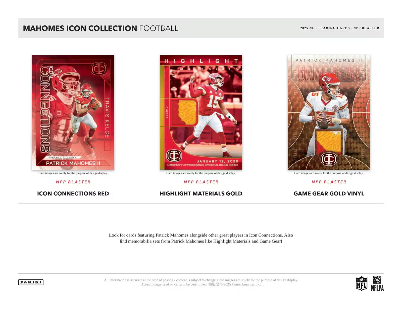 2025 Panini Authentically Mahomes Icon Collection Football Blaster Box