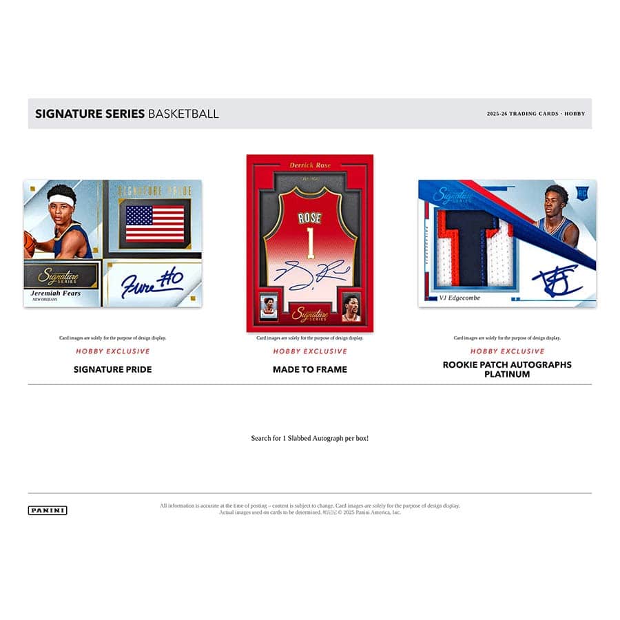 2025/26 Panini Signature Series Basketball Hobby Box