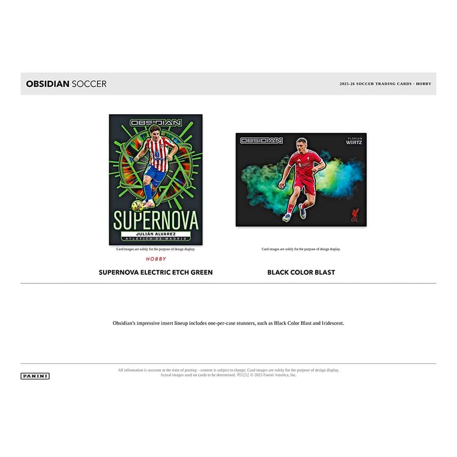 2025-26 Panini Obsidian Soccer Hobby Box