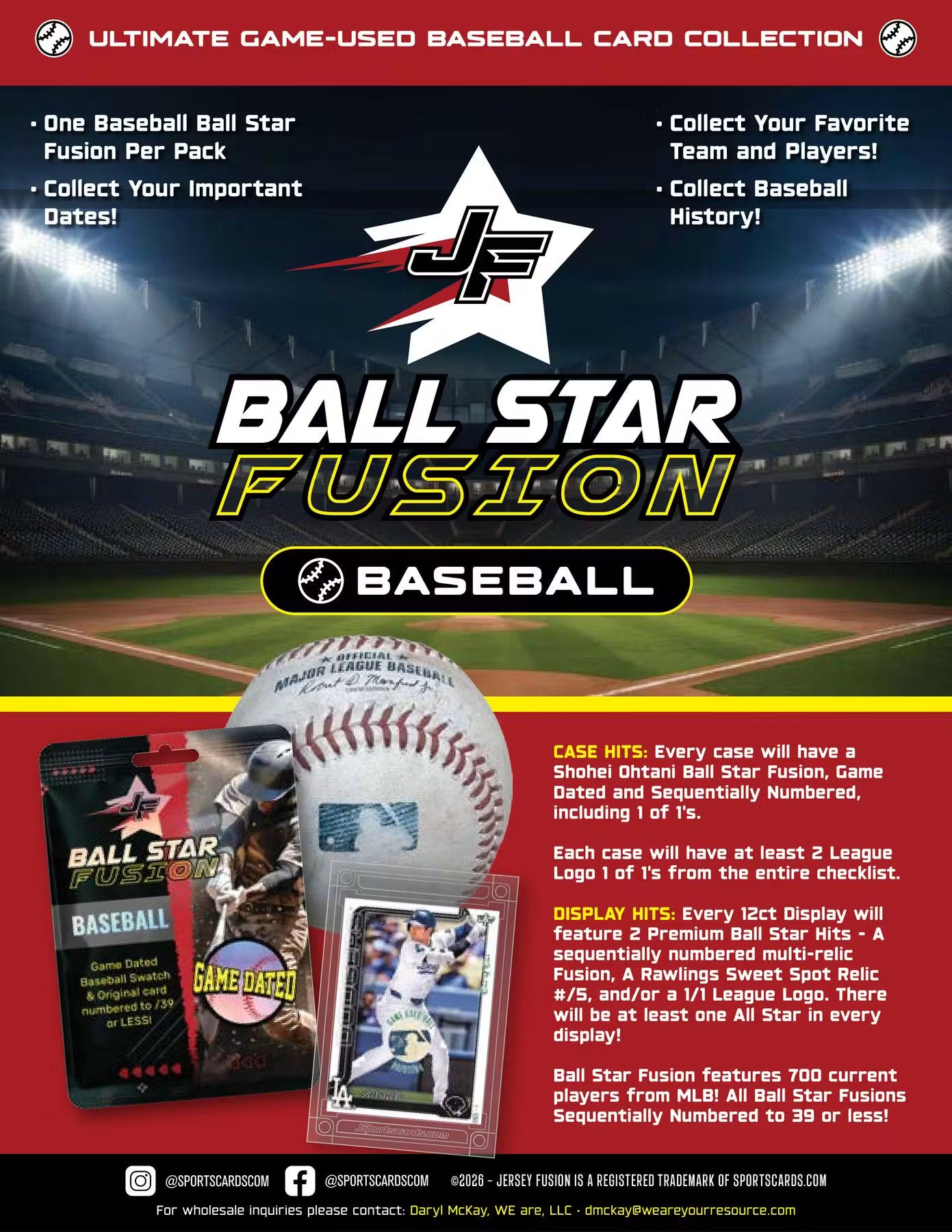 2026 Jersey Fusion Ball Star Baseball Hobby Pack