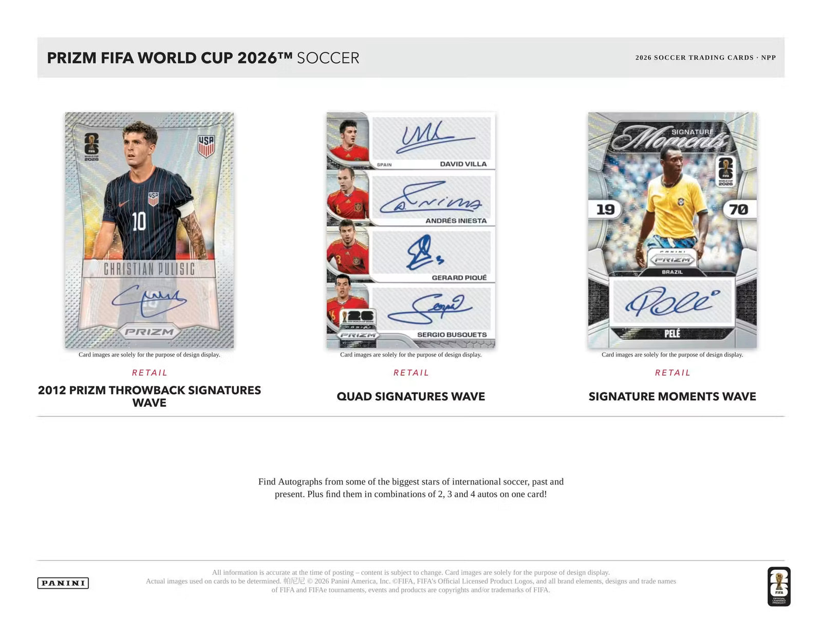 2026 Panini Prizm FIFA World Cup Soccer Retail Box