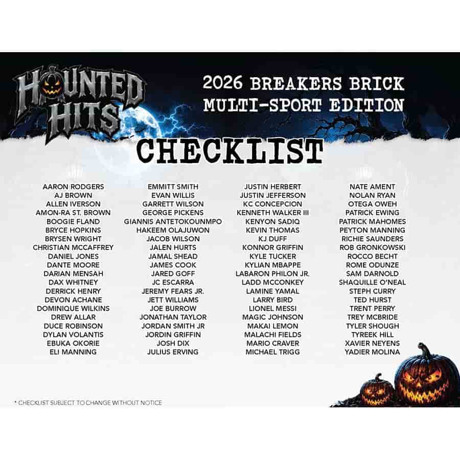 2026 Wild Card Haunted Hits Breakers Brick – Multi-Sport Hobby