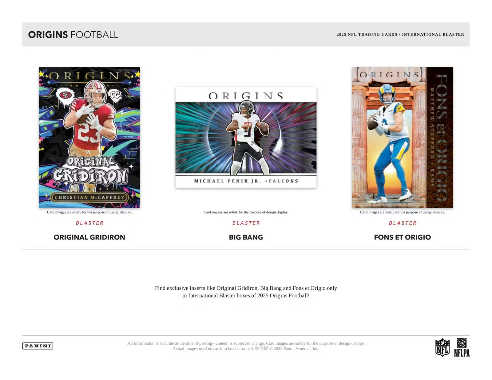 2025 Panini Origins Football International Blaster