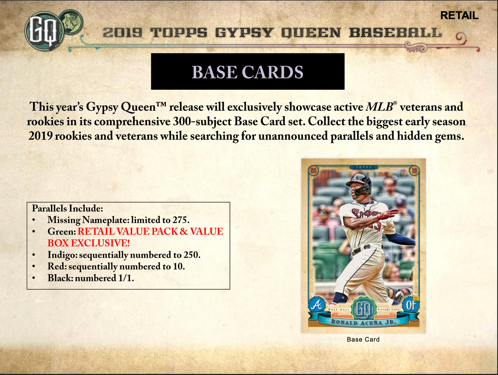 2019 Topps Gypsy Queen Baseball Value Pack