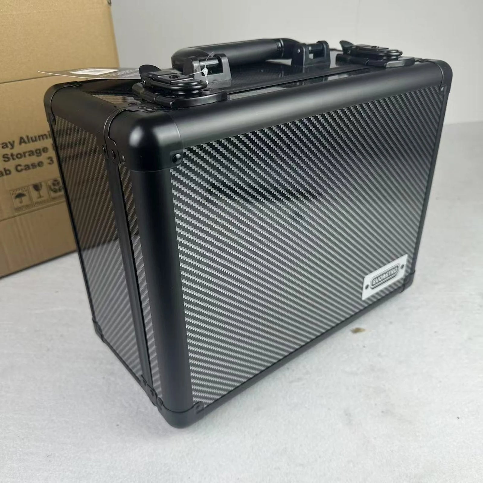 EVORETRO - Graded Card Storage Box Carbon effect for 90 Cards