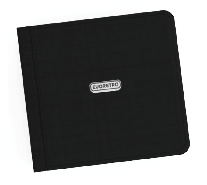 EVORETRO - Regular card binder with zipper 4x3 - Black- 528 cards