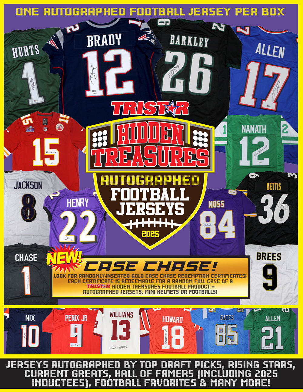 2025 Tristar Hidden Signatures Autographed Football Jerseys