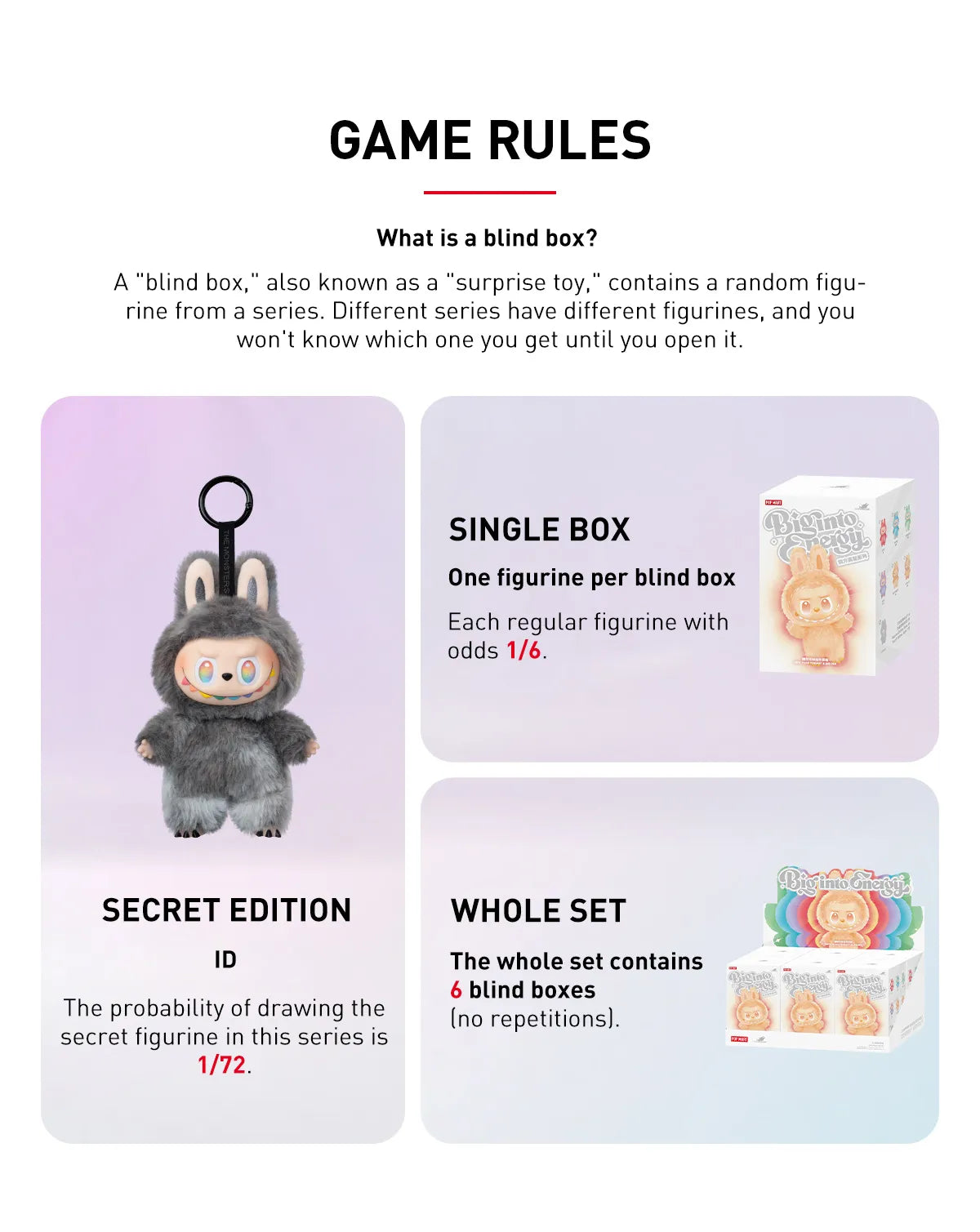 Pop Mart LABUBU THE MONSTERS Big into Energy Series-Vinyl Plush Pendant Blind Box