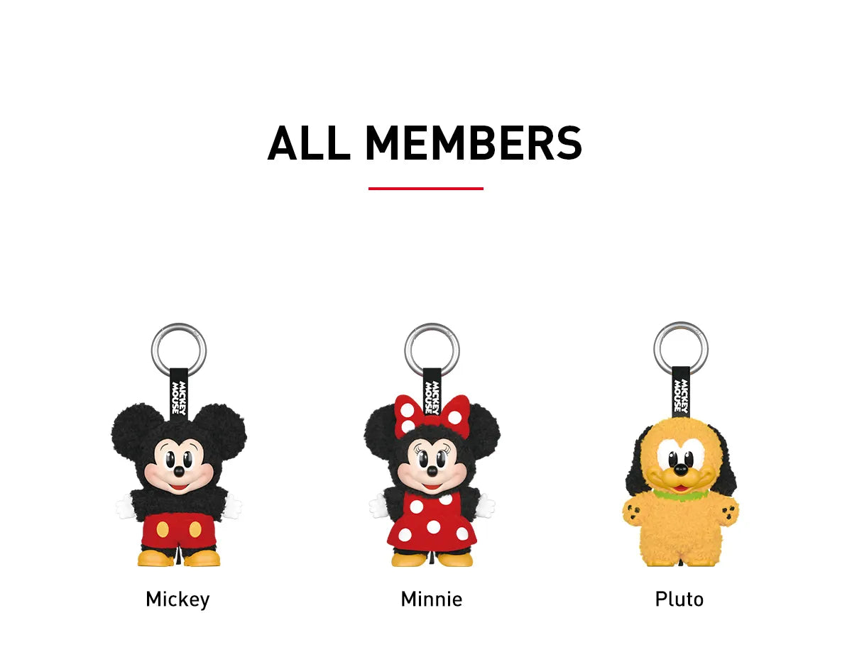 Pop Mart Mickey Family Cute Together Keychain Series Figures