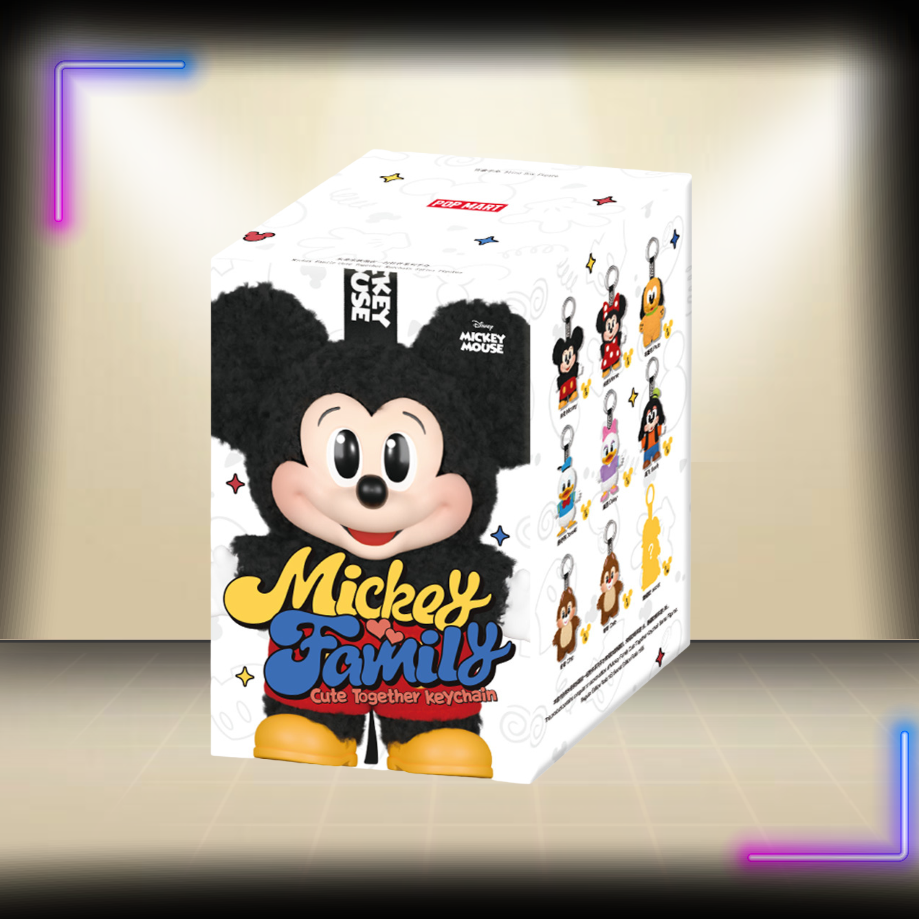 Pop Mart Mickey Family Cute Together Keychain Series Figures