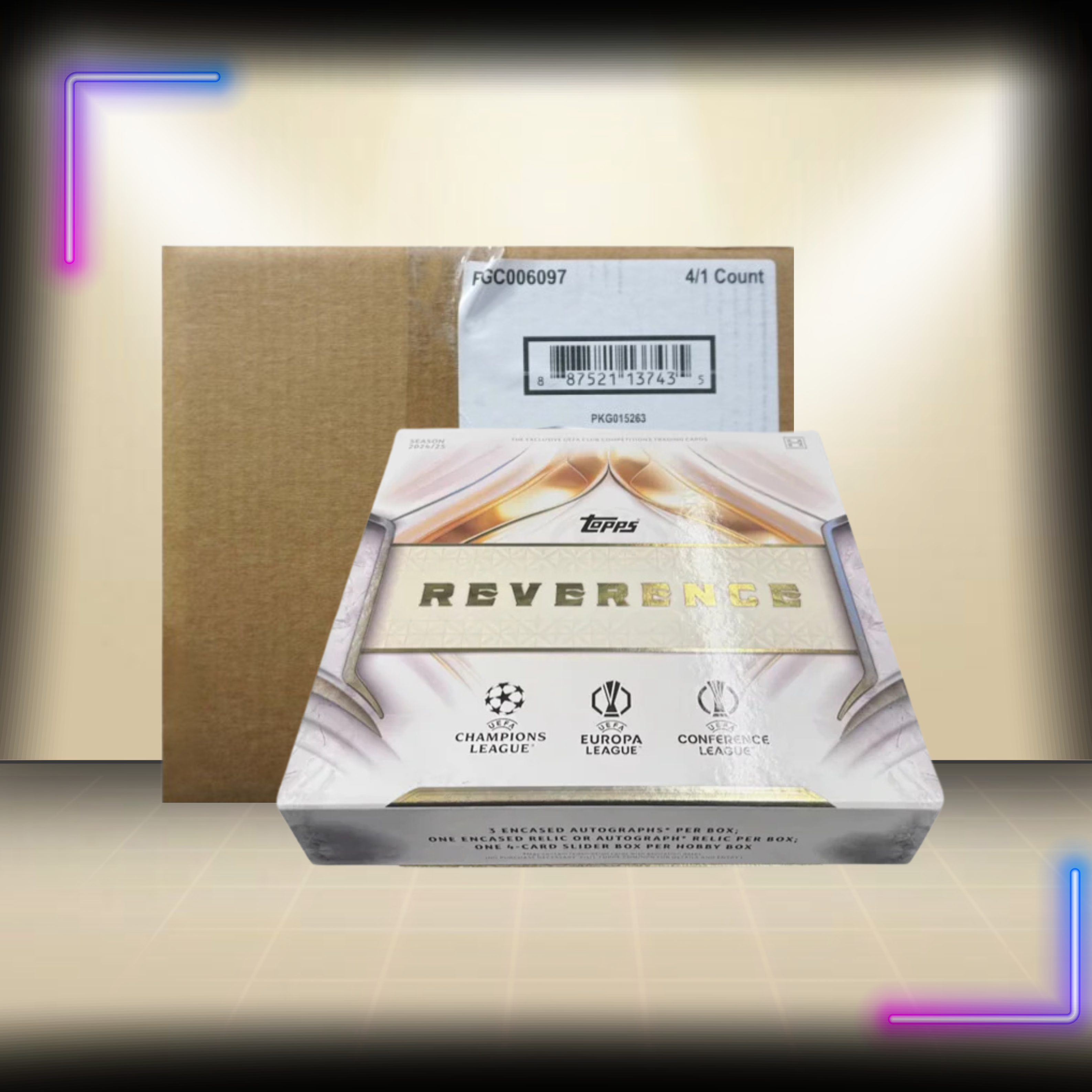 2024-25 Topps Reverence UEFA Club Competitions Soccer Hobby (Case 4 Box)