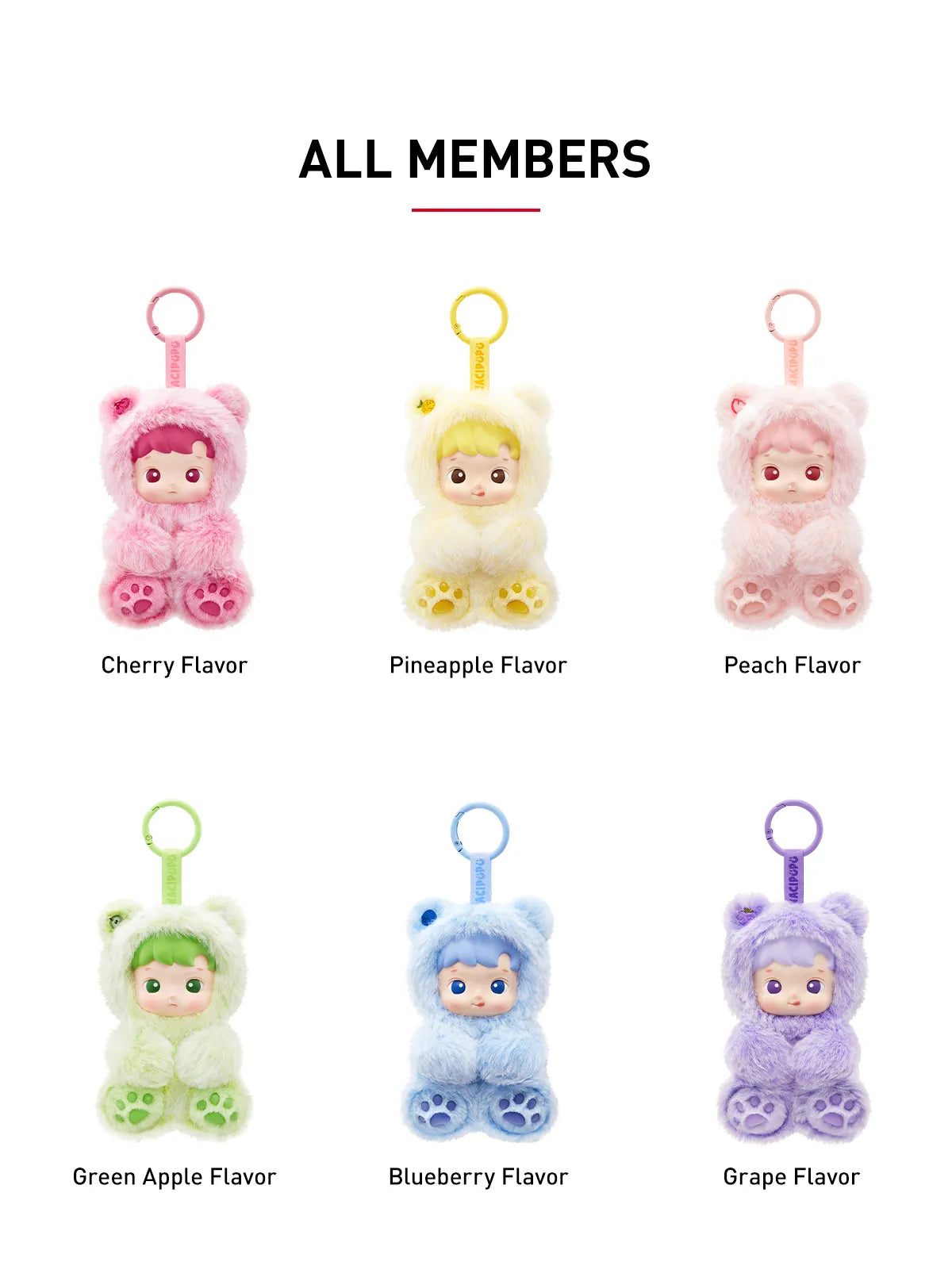 Pop Mart HACIPUPU Gummy Bear Series-Vinyl Plush Pendant Blind Box