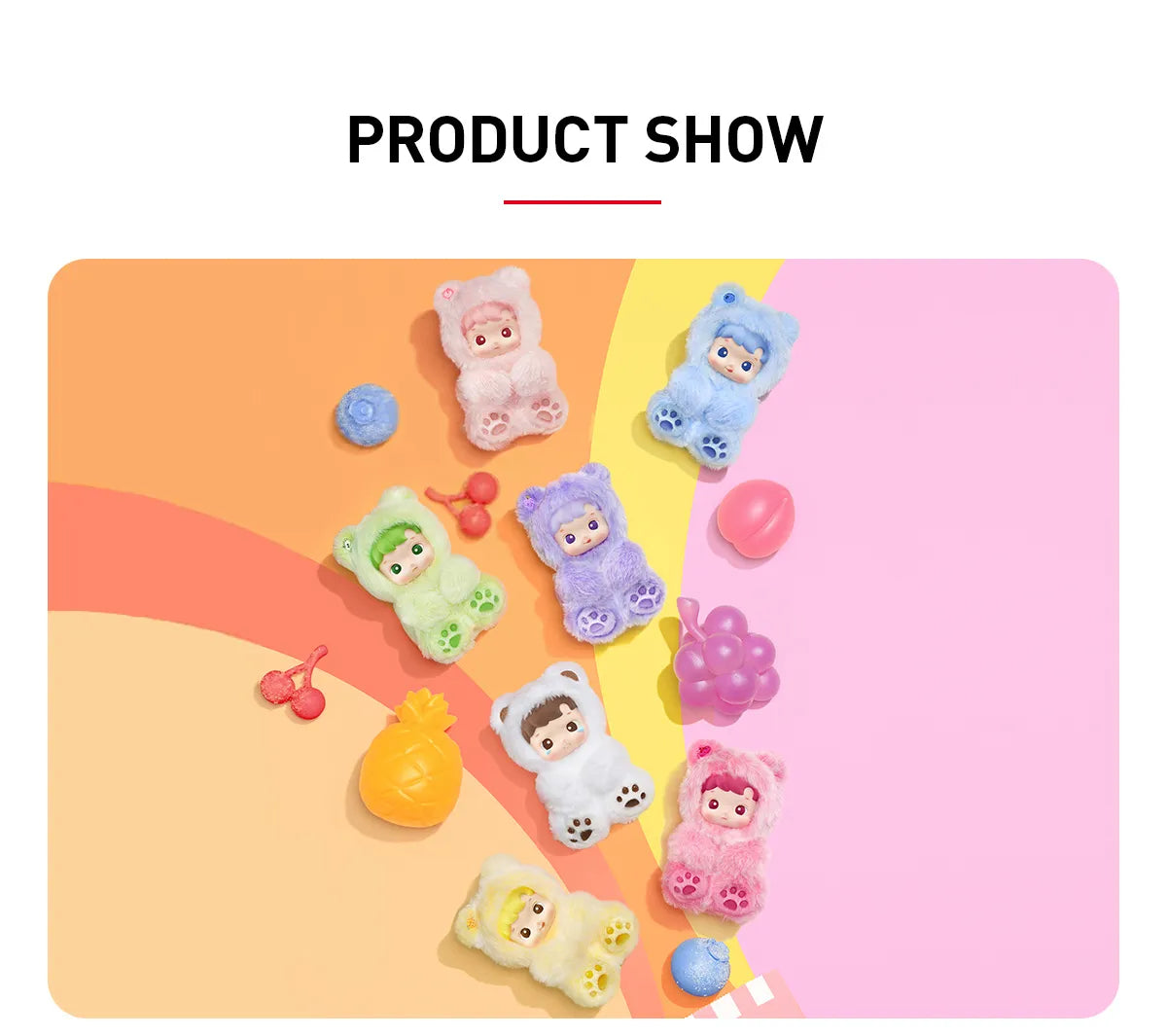 Pop Mart HACIPUPU Gummy Bear Series-Vinyl Plush Pendant Blind Box