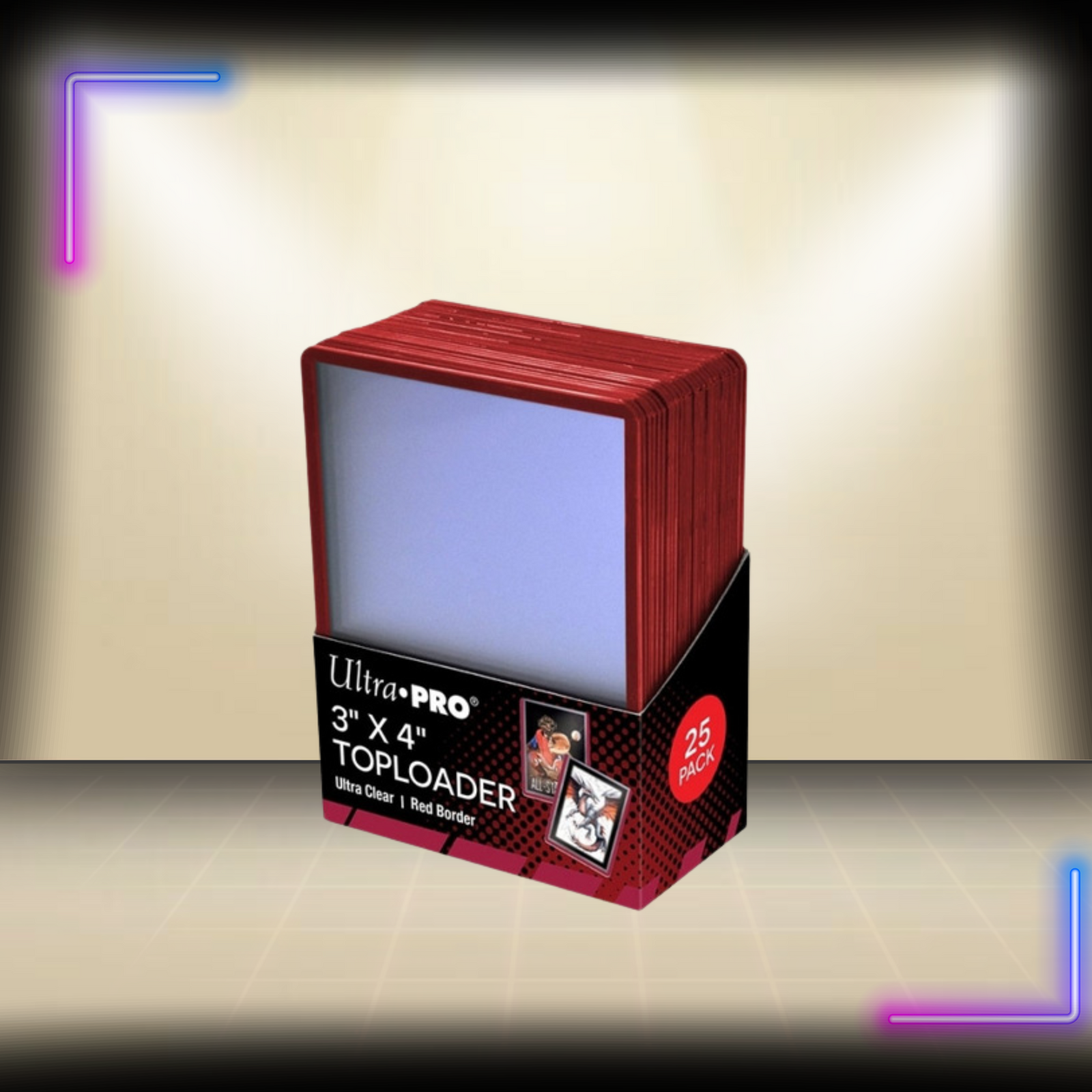 Ultrapro Toploader Protection Rigide Bord Rouge 7,5X10,2Cm 25Pcs - Shaks collectibles 