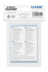 Ultimate Guard 100 pochettes Classic Soft Sleeves taille standard Transparent
