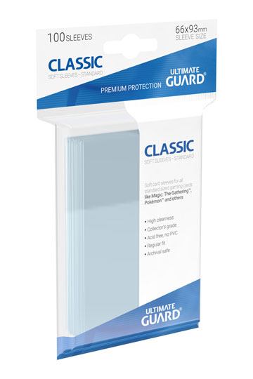 Ultimate Guard 100 pochettes Classic Soft Sleeves taille standard Transparent