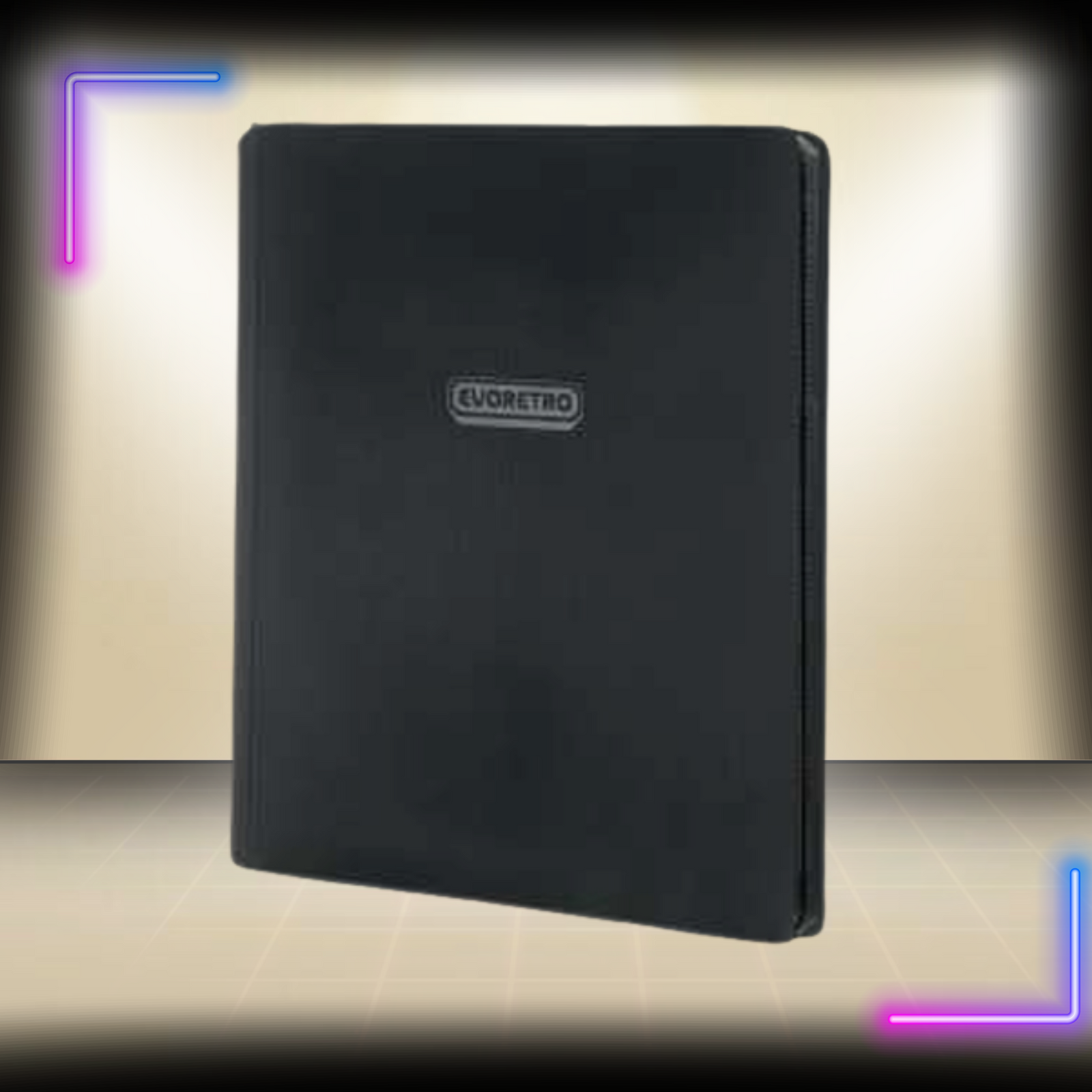 EVORETRO - 9-pocket 360-card regular card binder with elastic Black