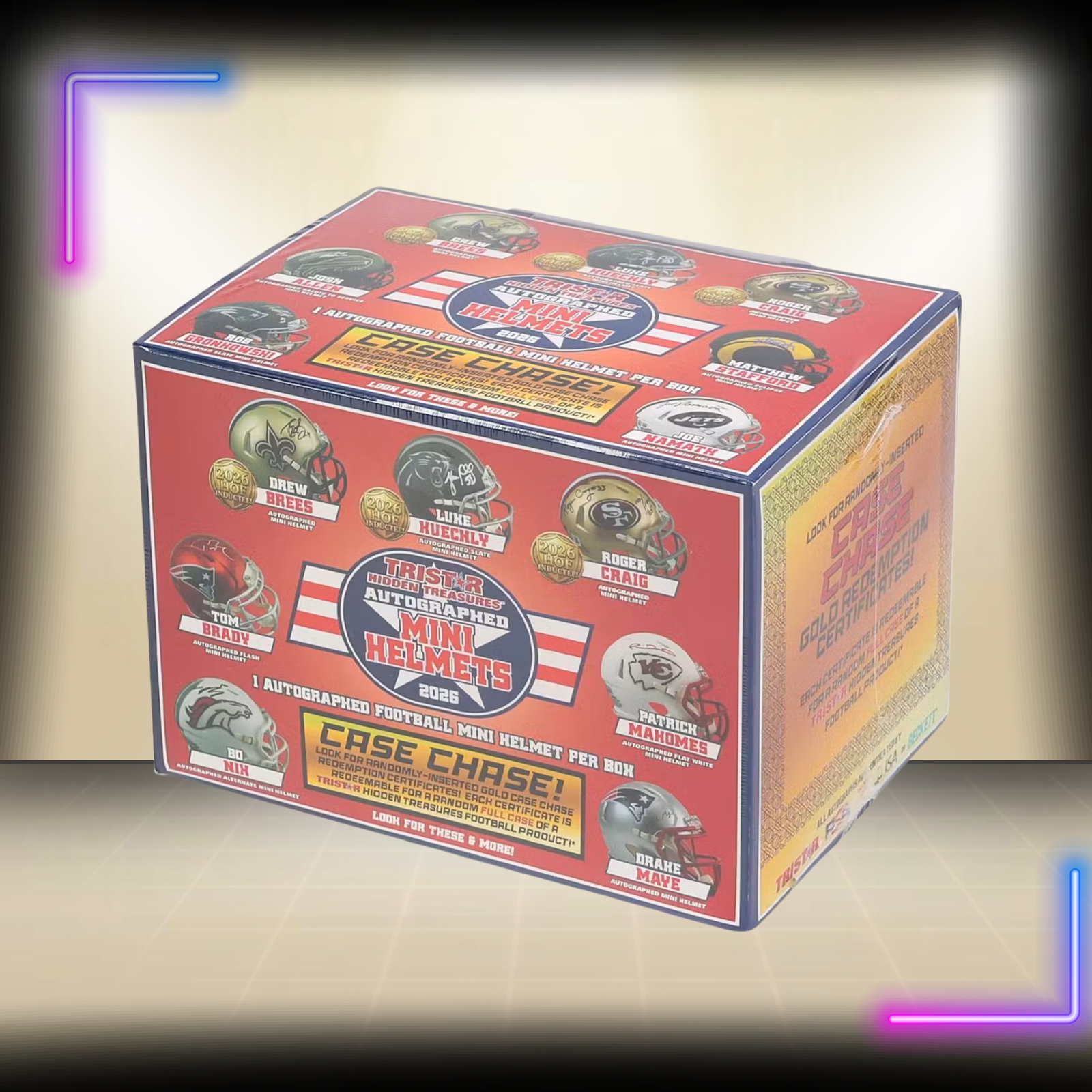 2026 Tristar Hidden Treasures Autographed Football Mini Helmet Hobby Box