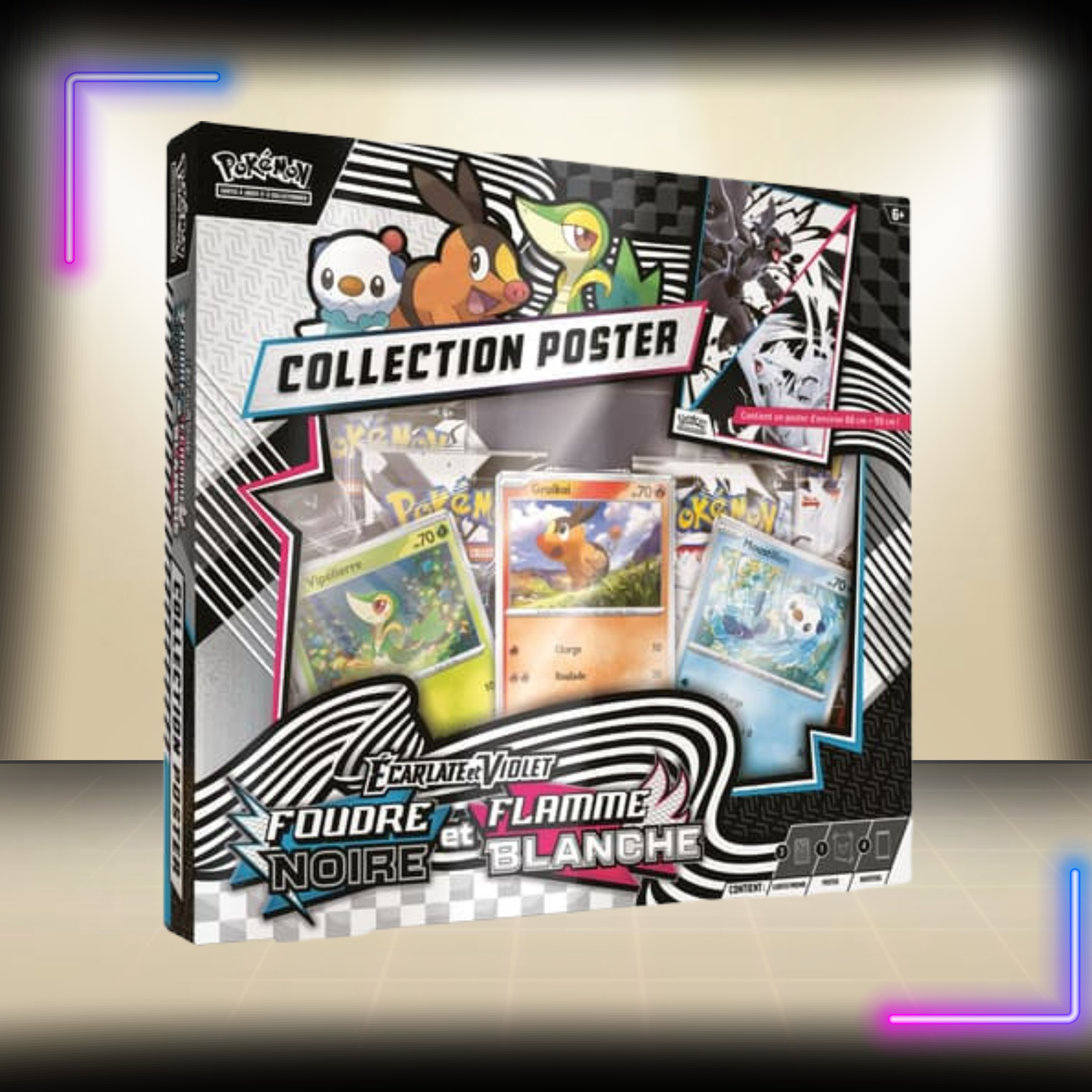 POKEMON - EV 10.5 Coffret Poster Flamme Blanche et Foudre Noir - FR