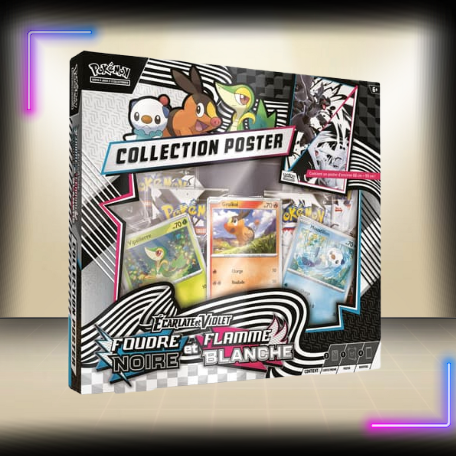 POKEMON - EV 10.5 Coffret Poster Flamme Blanche et Foudre Noir - FR