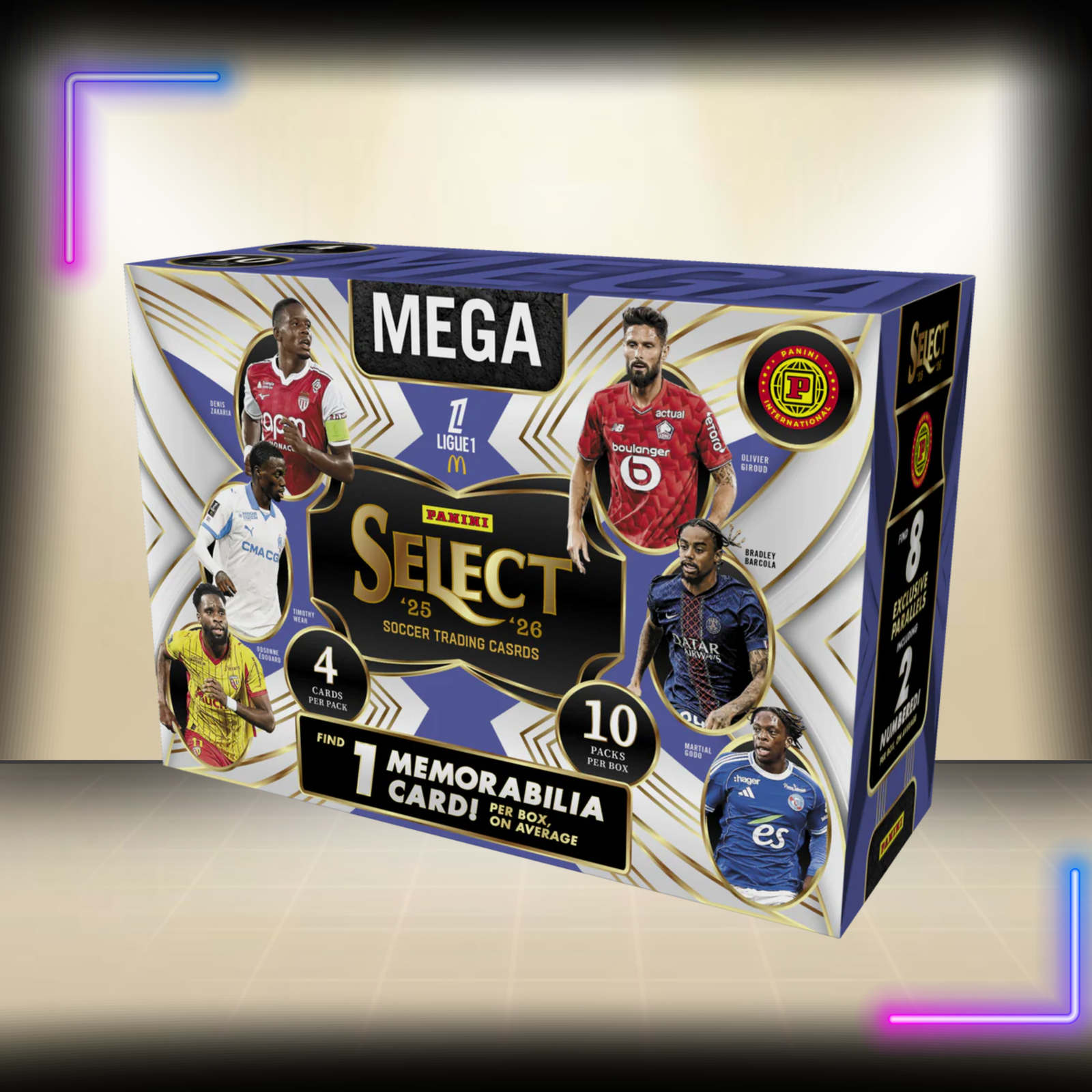2025-26 Panini Select Ligue 1 International Hobby Mega Box